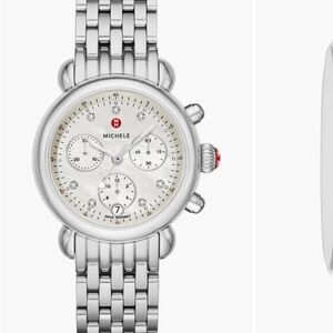 Michele Silver Chronograph Watch